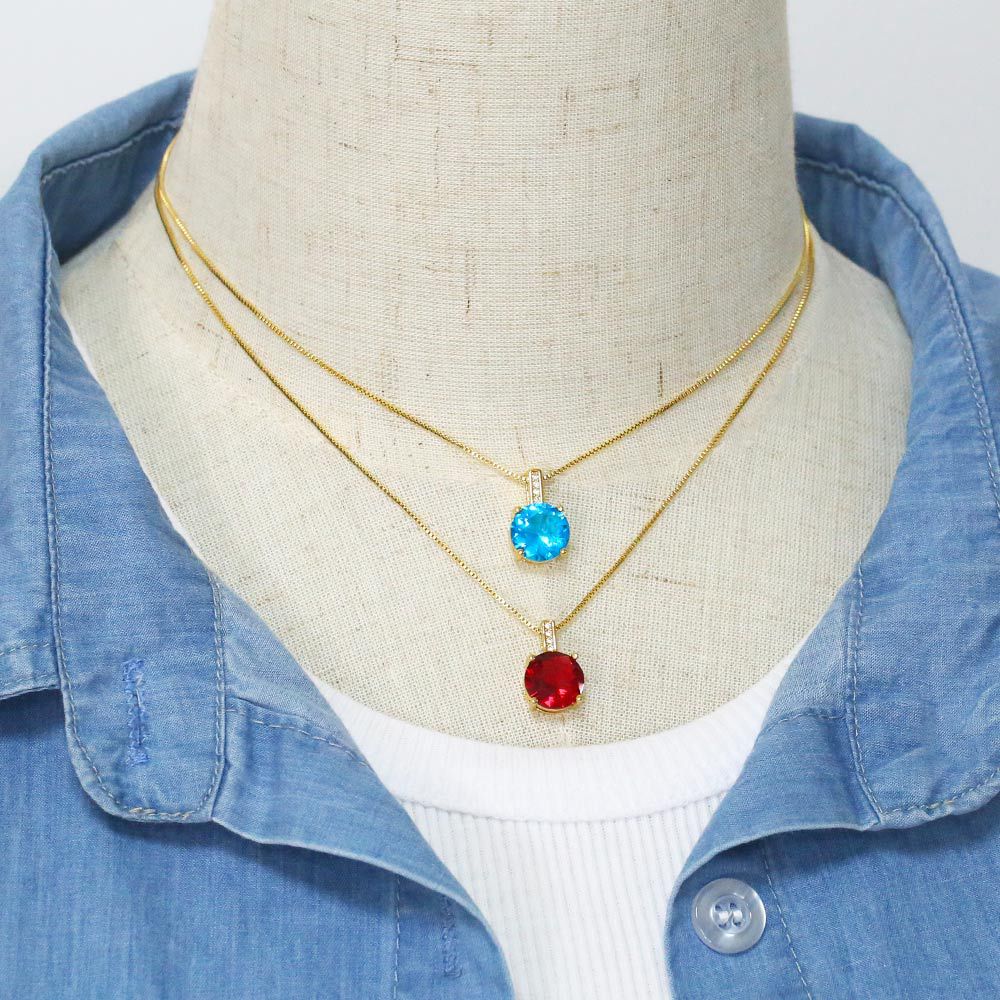 Simple Style Geometric Copper Necklace Inlaid Zircon Zircon Copper Necklaces