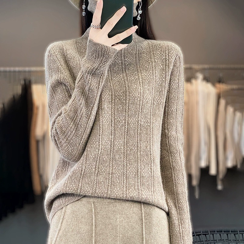 Woolen sweater, knitted long-sleeve, Korean style
