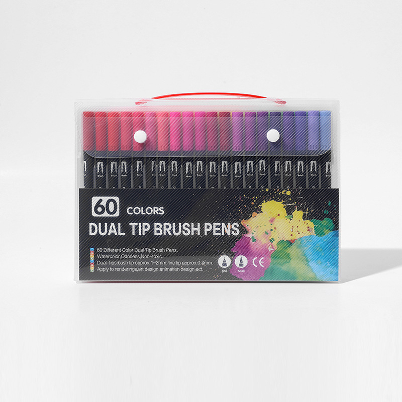 Amazon de doble cabeza suave acuarela pluma gancho línea de color Marcos suministros de arte regalo de los niños pintura traje transfronterizo