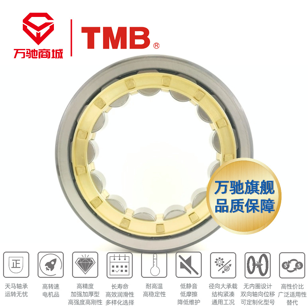 TMB/天马轴承 RNU1017M 高精度圆柱滚子轴承通用轴承ECM 旗舰品质