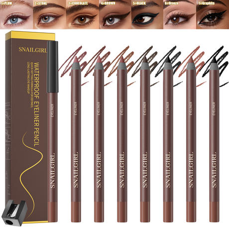 Snailgirl Colored Eyeliner Gel Pen Is Waterproof and Does Not Smudge, Smooth and Sharpenable Eyeliner Pen, Cross-Border Hot Item