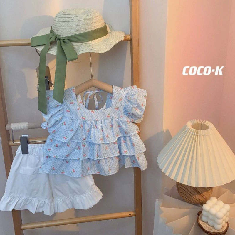 Свежий милый летний комплект, детская кукла, цветочный принт