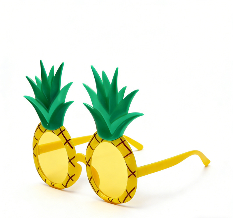 Fiesta hawaiana gafas de fruta decoración de baile fotos props playa vacaciones gafas de sol festivales gafas de sol extrañas image 14