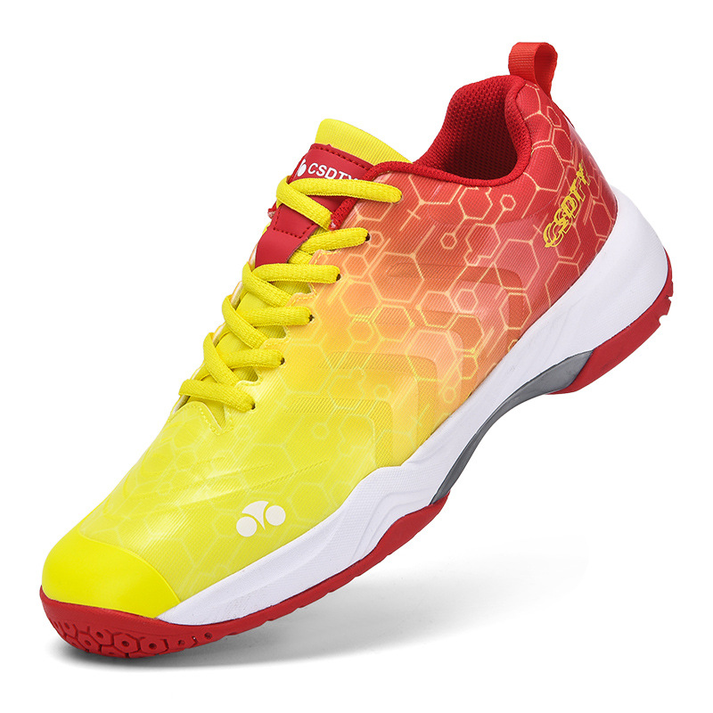 Zapatos de bádminton casuales transfronterizos respirables antideslizantes zapatos de tenis de mesa ligeros para hombres y mujeres en stock