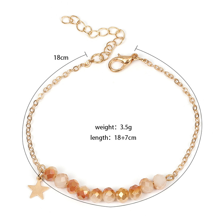 4g Weight Bracelets Classification Women'S Gender White, Red, Green Color  New Simple Crystal Bracelet 无