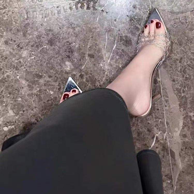 Women's High-heeled Shoes Thin Heels And Open Toe, 2025 Summer New Style, Fish Mouth Sandals For Outdoor Wear, Sexy_vogvips.com