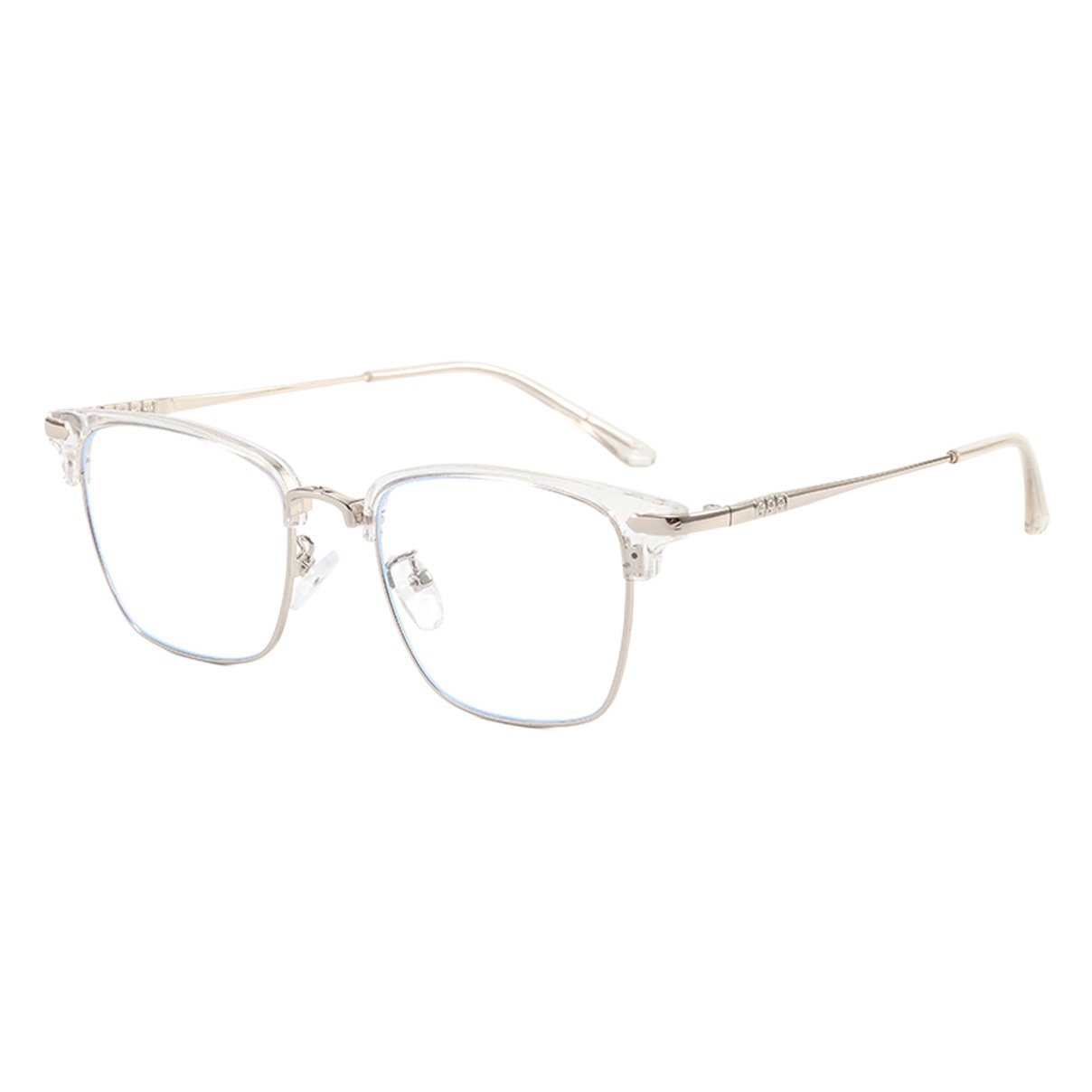 2021 nuevo estilo coreano retro hombres de negocios medio marco anti-azul miopía gafas Moda gafas lisas para mujeres 9314