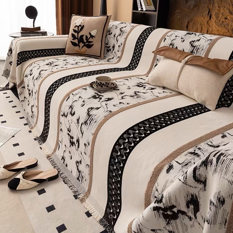 Toalla de sofá de estilo medieval alta sensación de cuatro estaciones general sofá de Chenille sofá cubierta de sofá cojín