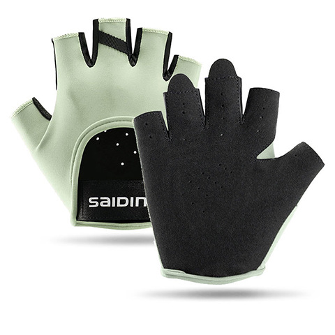 Amazon transfronterizo nuevo guante deportivo de fitness medio dedo ciclismo amortiguador anti-desgaste transpirable anti-deslizante guante anticapullo