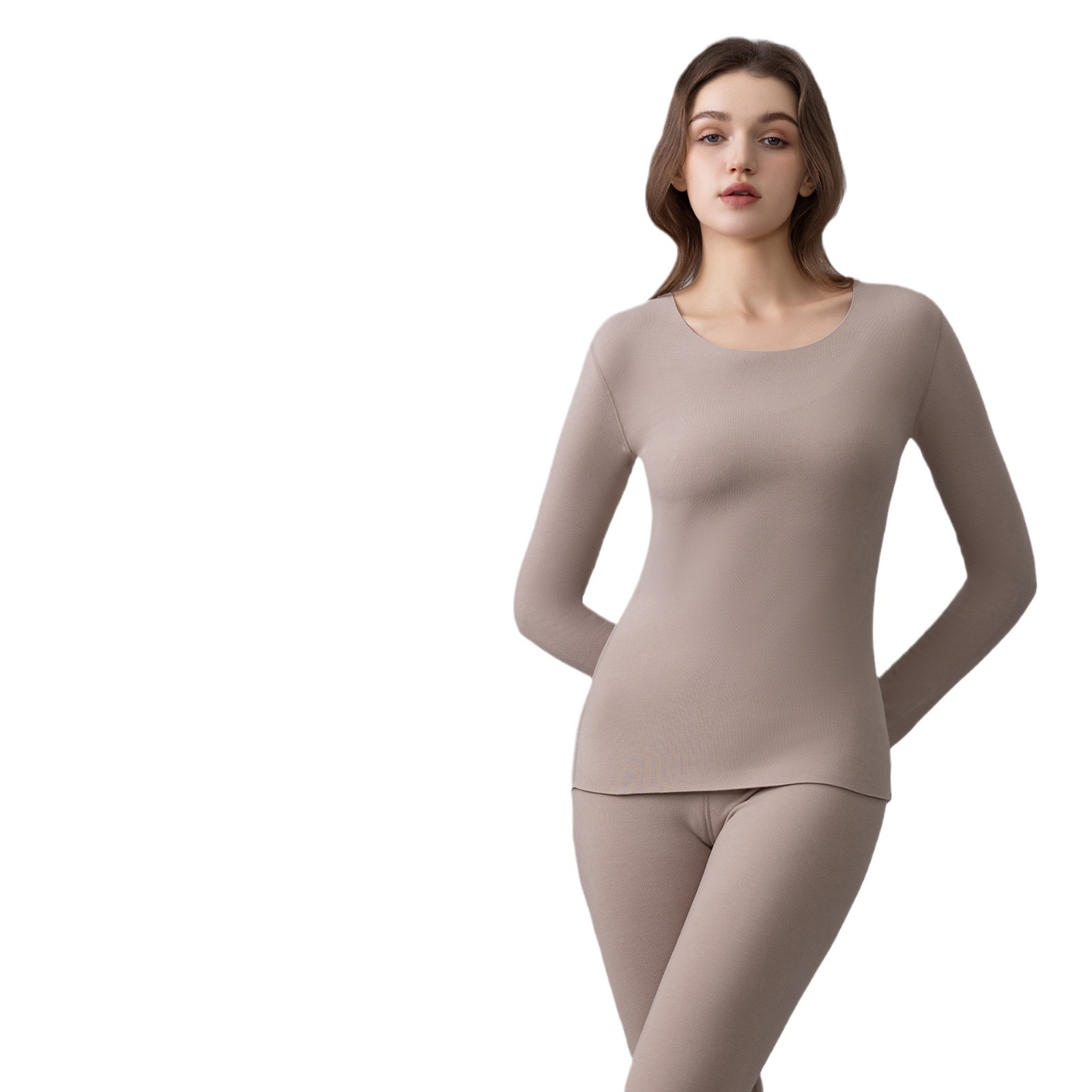 De Rong Thermal Underwear Women's fleece-lined Thickened Warm Clothes Class A Skin Beauty Clothes Autumn Clothes Autumn Pants Base suit Heating