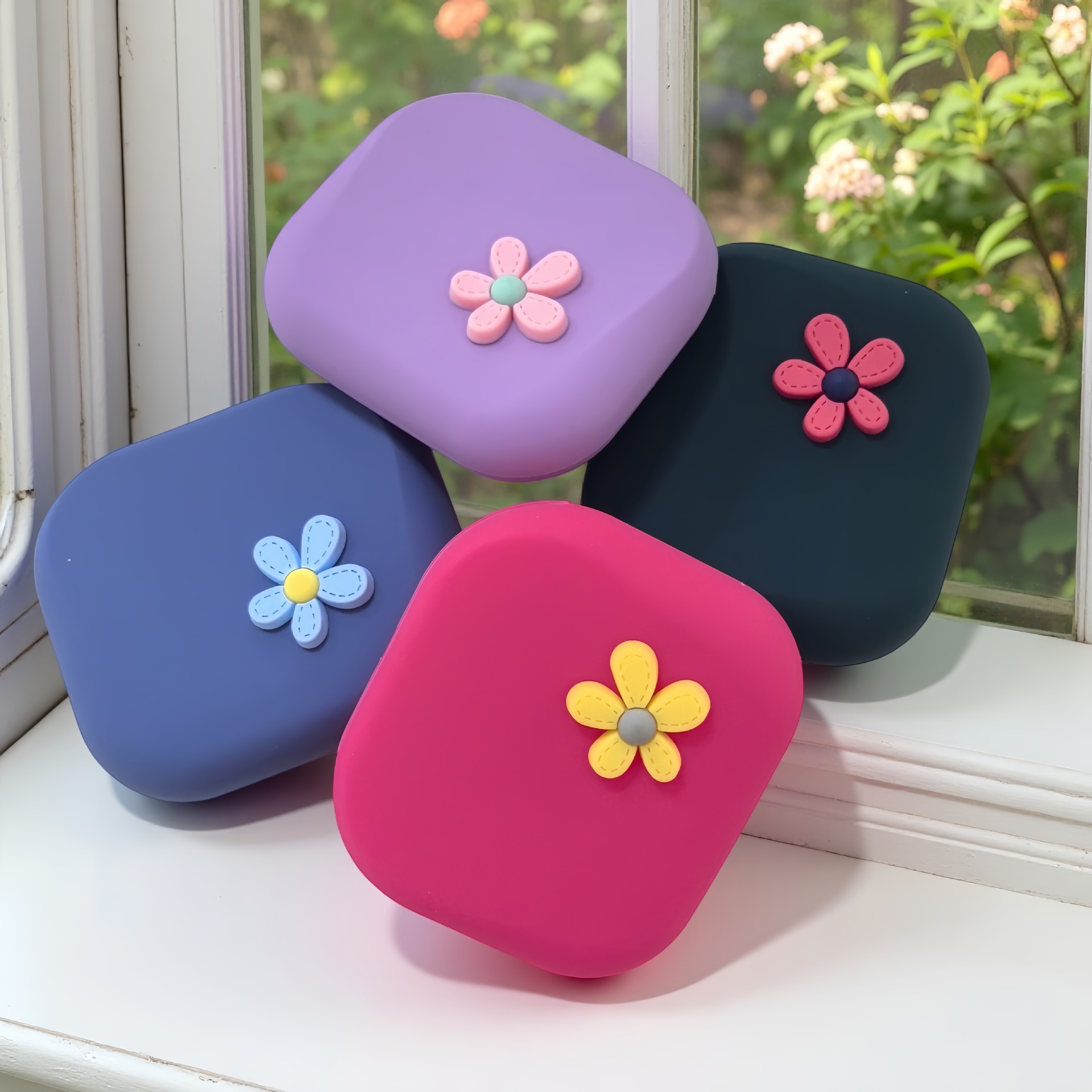 New silicone key case, fresh and stylish, with magnetic closure, silicone coin purse, lipstick bag, small item storage, earphone case