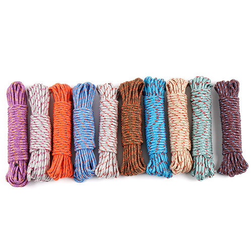 Factory Direct Sale Wholesale 10 Meter Thickening Clothesline Nylon Clothesline Anti-Slip Clothesline Thickened Fishing Gear Misuse