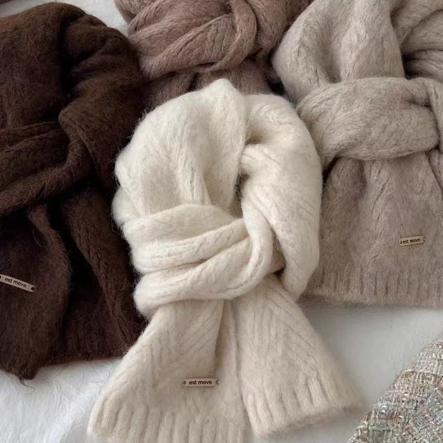 knitted fleece scarf