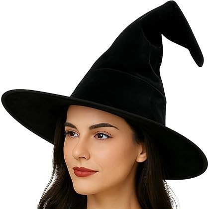 Halloween New Witch Hat Cross-Border Hot Sale New Witch Hat Black Mage Hat Halloween Dress up Hat