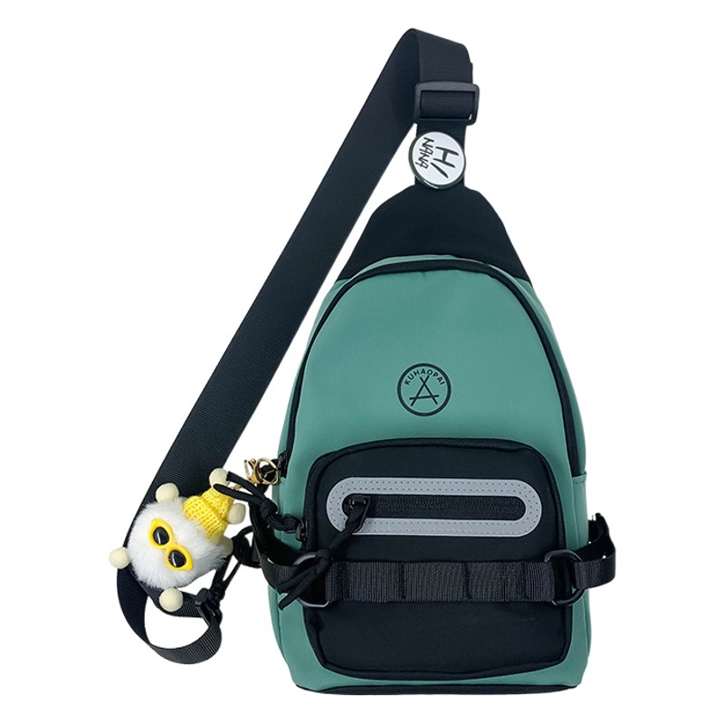Bolsa de mensajero para niños de estilo coreano bolsa de pecho para niños guapos de moda bolsa de lona de gran capacidad para hombres y niñas