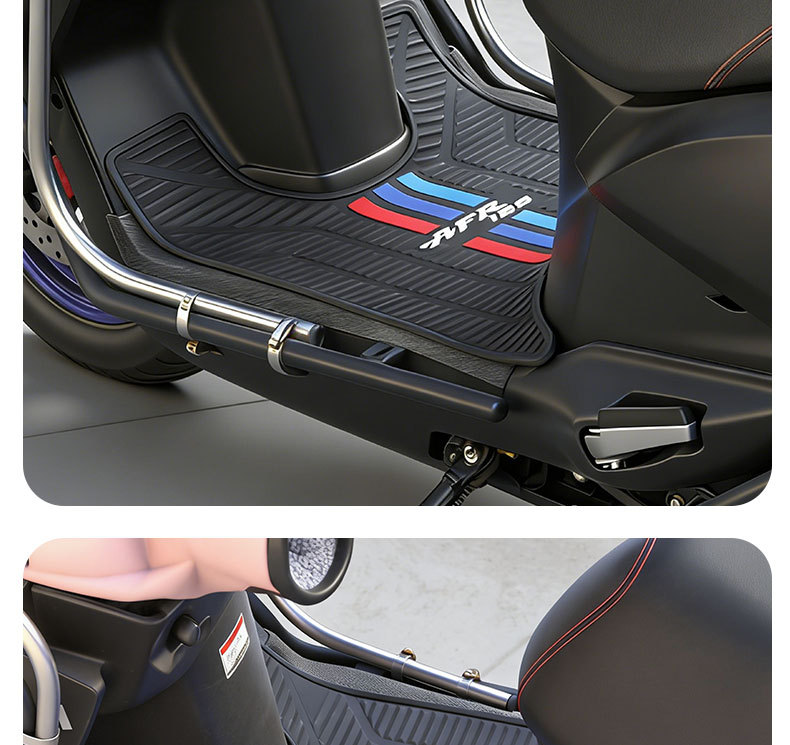 Suitable for Haojue AFR125, special vertical stripe rubber floor mats, thickened, waterproof, non-slip, modified accessories