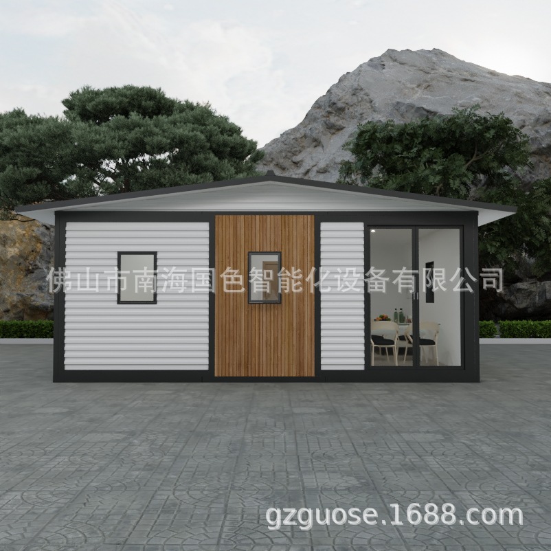 Nueva estructura de acero rural casa móvil de acero ligero Villa Sunshine Room montado hotel residencial casa de vacaciones al aire libre