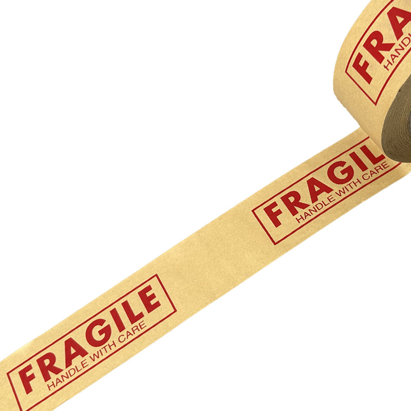 Cinta de papel kraft sin agua de impresión fácil de rasgar DE ALTO adhesivo gracias papel adhesivo de embalaje de papel Kraft autoadhesivo de escritura