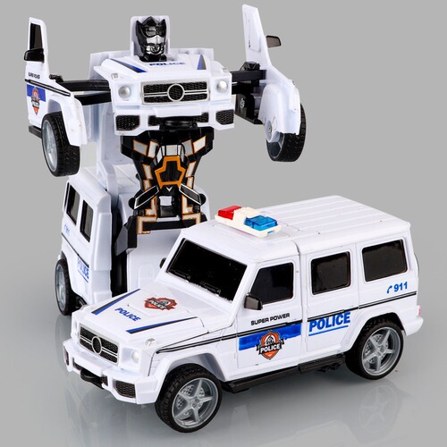 Transformed police car off-road vehicle sports car King Kong robot model car cross-border children boy collision toy