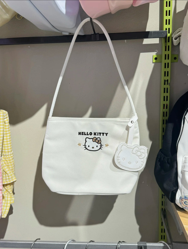 绿色派对kitty小众刺绣尼龙百搭腋下单肩包简约外出手提小包女包|undefined