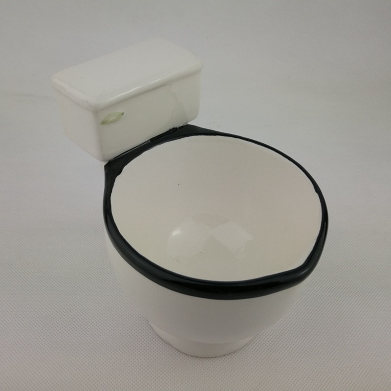 Selección estricta de inodoro creativo taza de agua taza de cerámica 3D taza de inodoro taza de café de forma