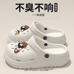 女性用夏の下駄、EVAスリッパ、通気性がありかわいい漫画のつま先スリッパ、女性用カップルスリッパ、女性用サンダル