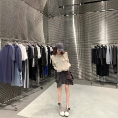 ce立领夹克外套双口袋外套女25秋冬摩登复古直筒小短款小个子外套