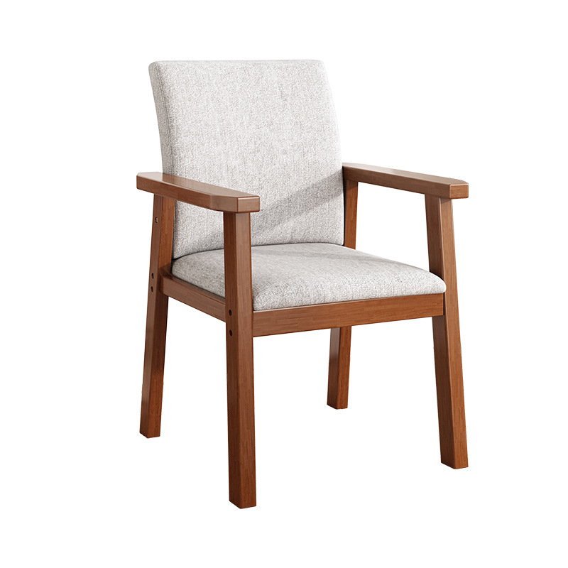 Silla de madera maciza hogar estudio escritorio y silla simple dormitorio ocio taburete sillón de oficina ensanchado respaldo Silla de comedor