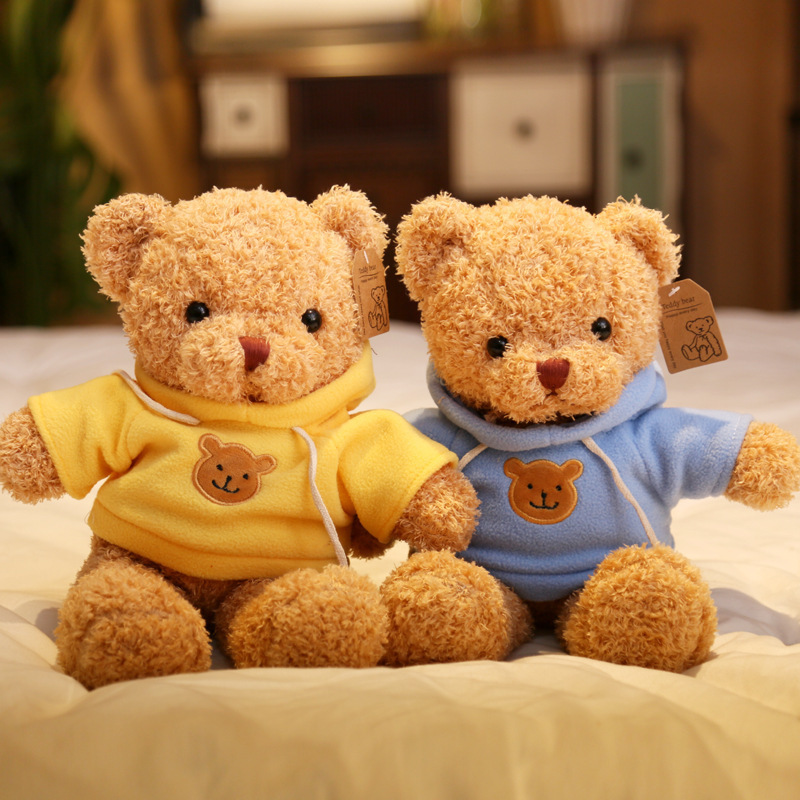 Vestido Teddy Bear muñeca abrazando oso muñeca niña lindo regalo oso pequeño puede hacer logotipo peluche juguetes ropa