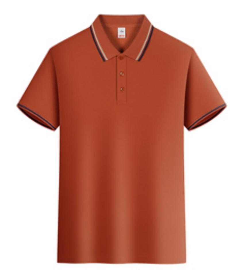 2025 verano fresco, transpirable, ligero, lujo, fragancia, algodón de imitación, solapa de color sólido, camisa POLO en vivo, camiseta de manga corta