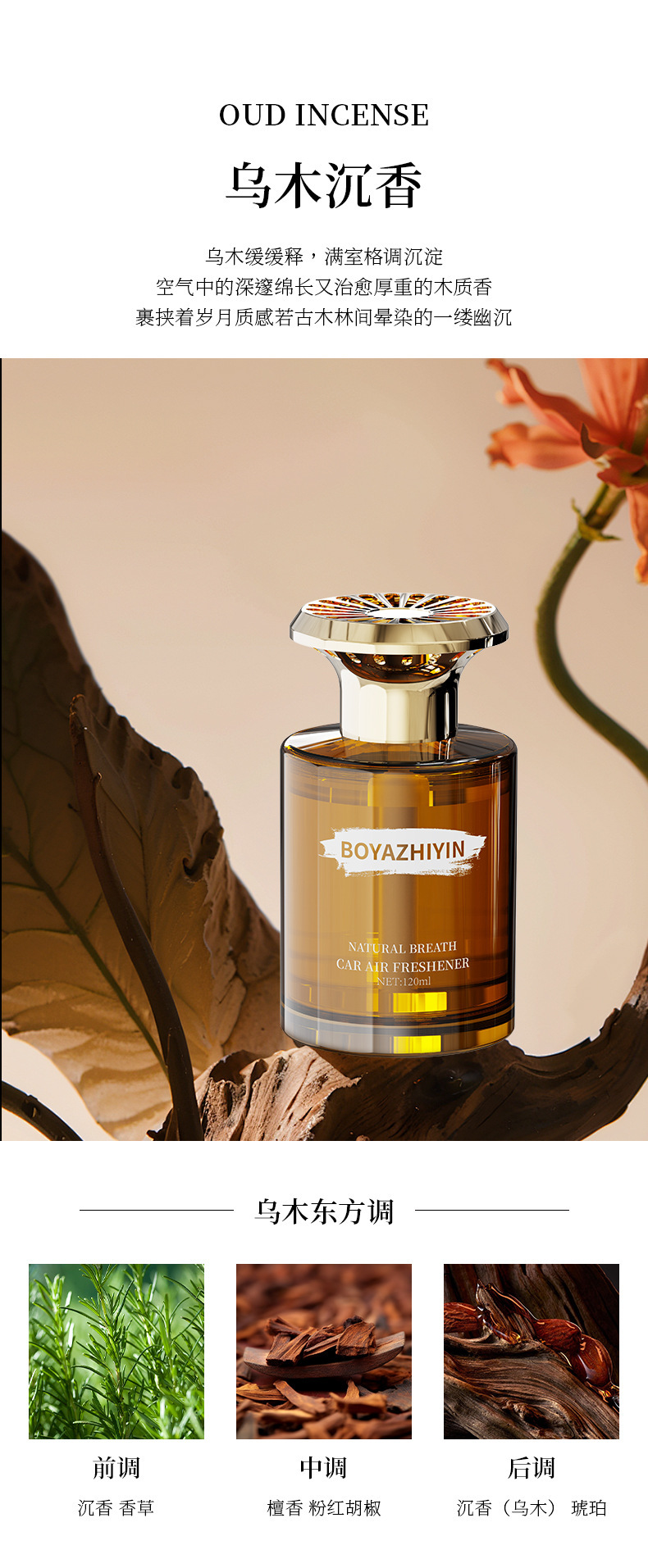 Floral Breeze Car Air Freshener Home Perfume Bedroom Glass Fragrance for Girls Internet Celebrity Odor Removal Liquid Fragrance