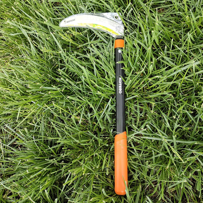 老人头KT848农林工具高碳钢铝制手柄多功能镰刀收小麦割荒草镰刀|ms