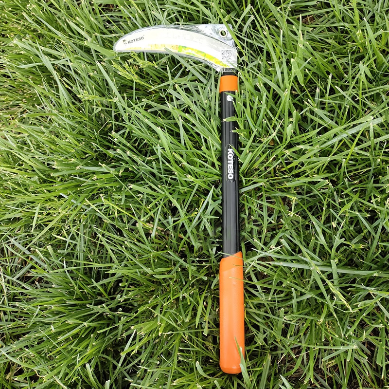 老人头KT848农林工具高碳钢铝制手柄多功能镰刀收小麦割荒草镰刀|ms