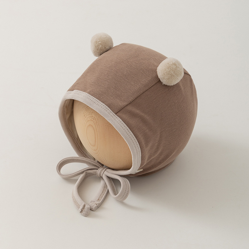 Sombreros para bebés primavera y otoño recién nacidos bonitos sombreros para bebés pequeños meses de algodón puro otoño y invierno sombreros para las orejas