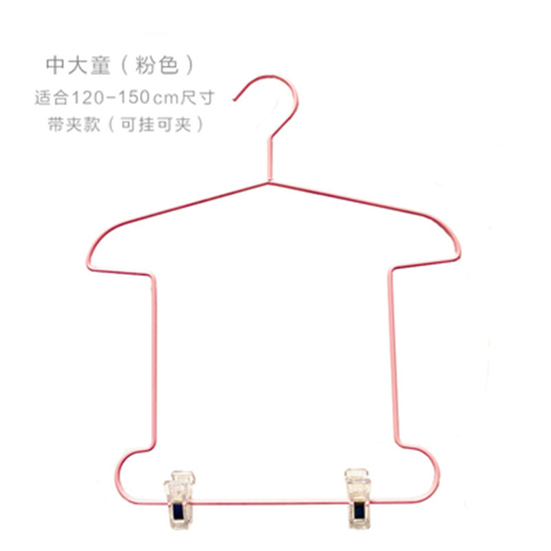 子供のワンピースセットのハンガーとクリップセットの組み合わせで、太くて無垢な金属の服を着て、洋服屋のハンガーを支えます。|undefined