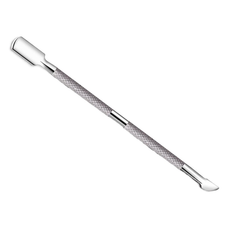 Cruz-frontera manicura de doble cabeza de la piel muerta empuje Acero inoxidable removedor de uñas de acero empuje manicura herramientas de cuidado