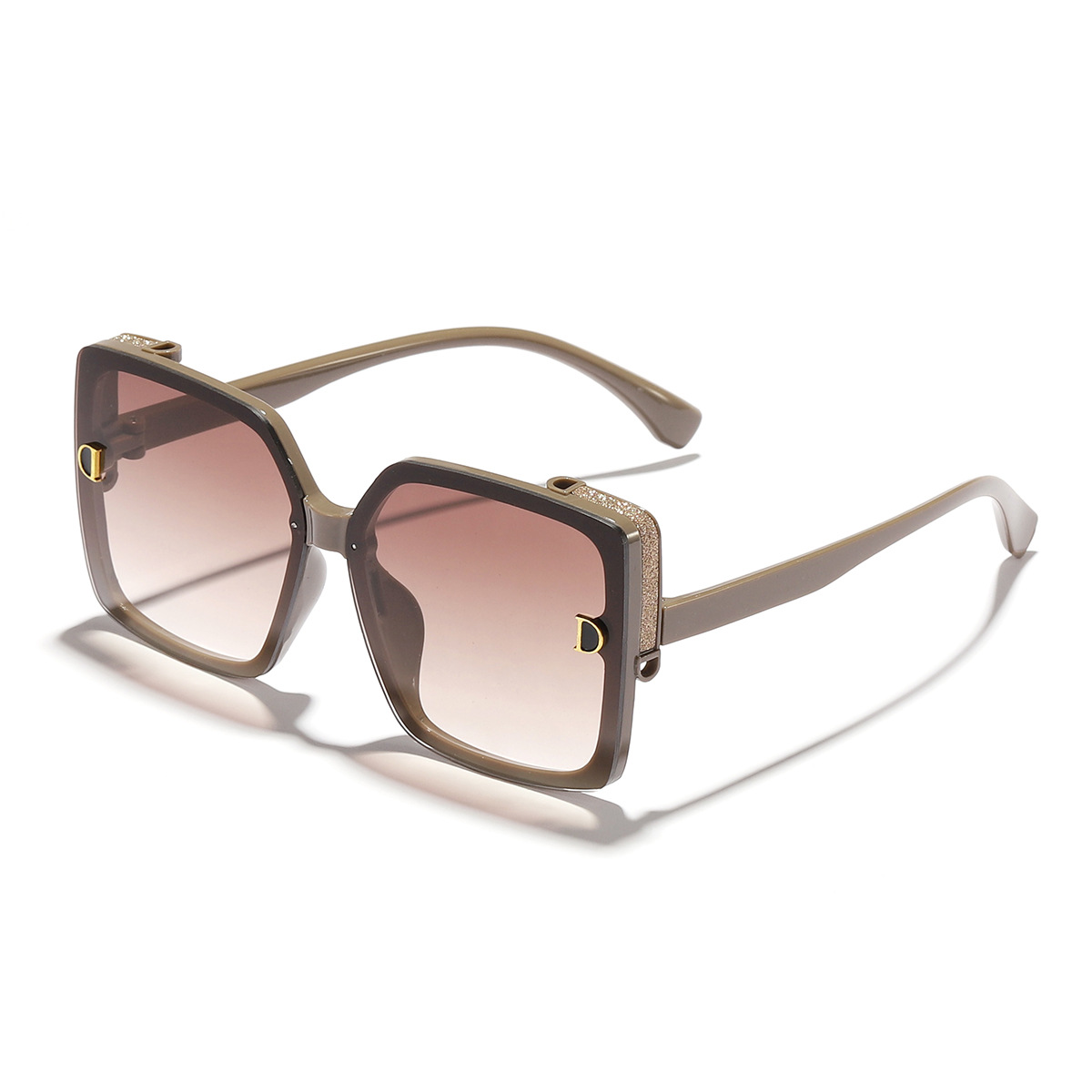 La nueva versión coreana de la letra D generoso marco cara pequeña PC gafas de sol calle moda desgaste necesario al aire libre gafas de sol