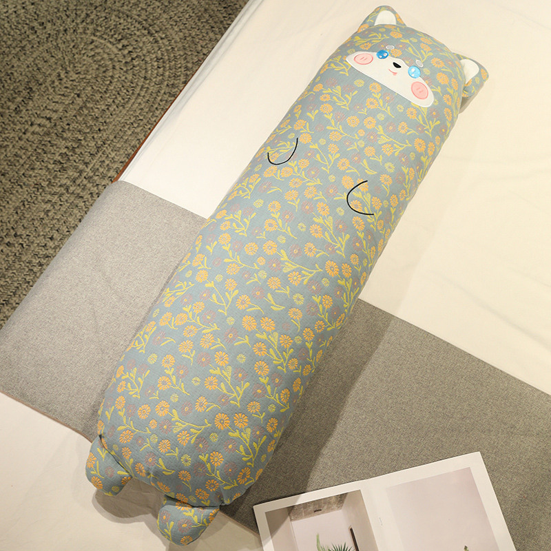 Tres camadas de hilos almohada de animales almohada larga almohada de niñas almohada de pierna lateral almohada dormitorio almohada de cama grande almohada de cabecera
