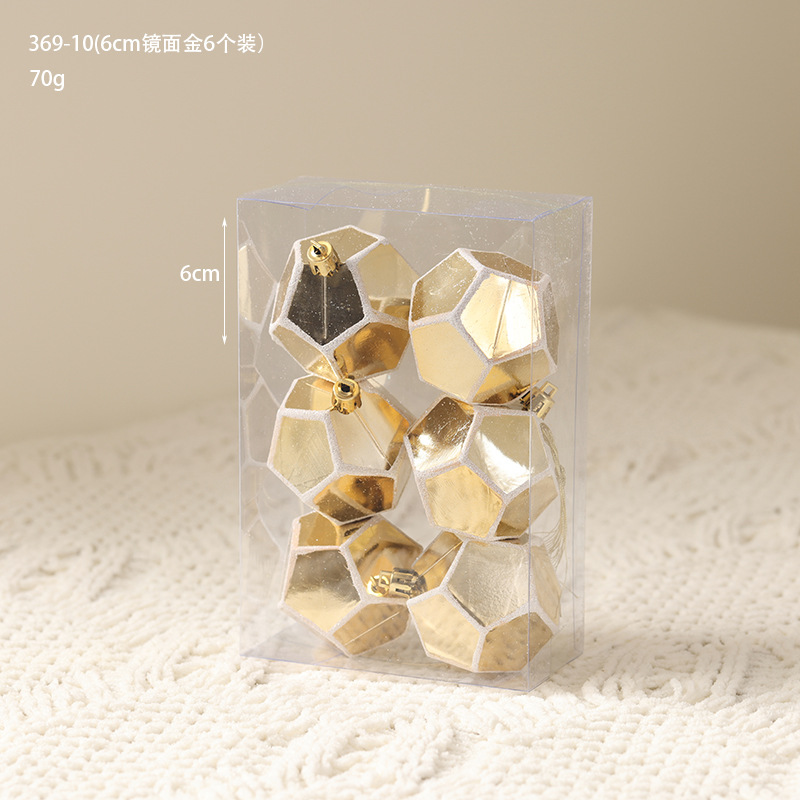 Navidad dorada bola blanca decoración de árbol de Navidad colgante colgante colgante dibujado a mano bola de color transparente decoración de Navidad