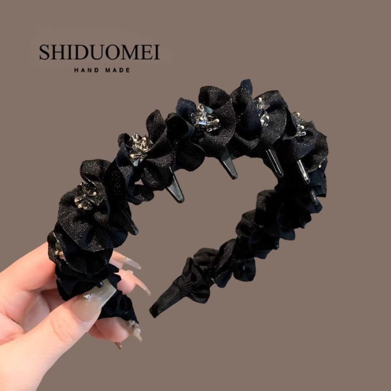 [Princess Ella] Fungus-Edged Wrapped with High Skull and Hair Volume, Wavy Headband, New Elegant Headband, Women's Hair Accessories