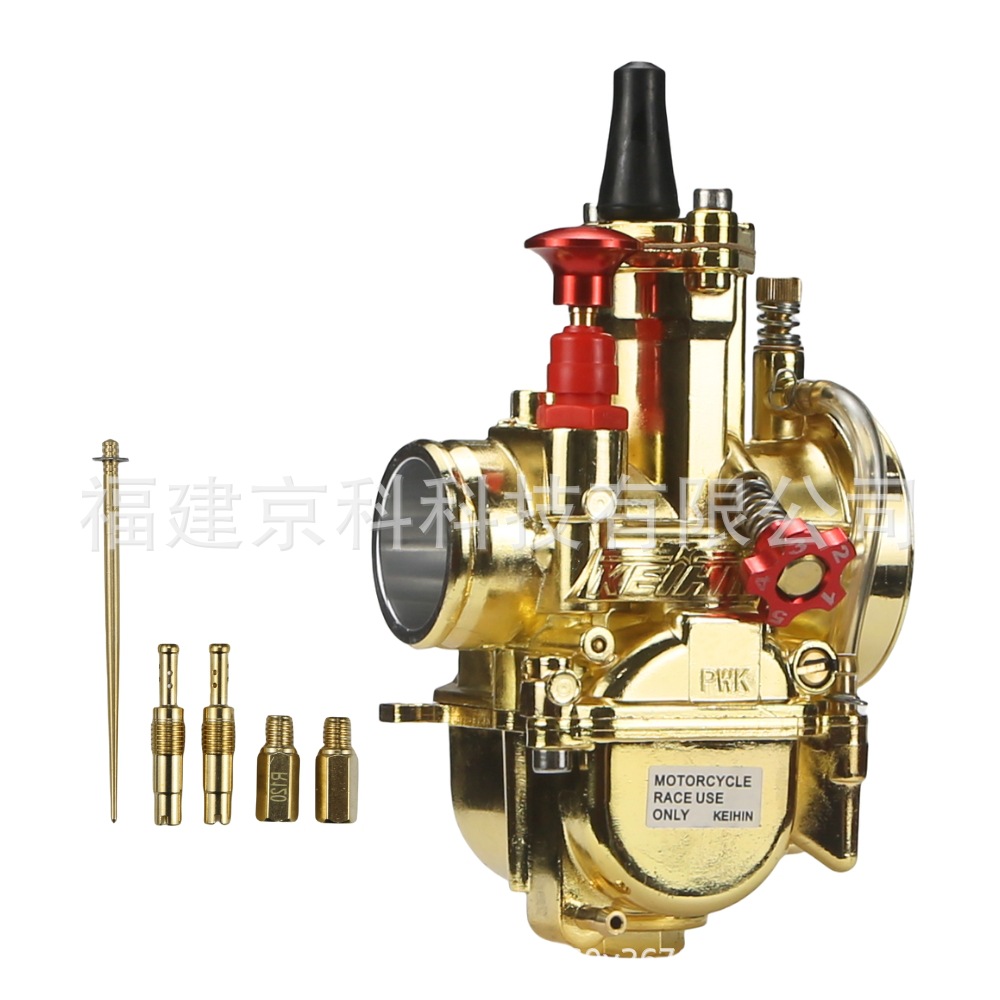 Carburador de Color Electrochapado PWK24 26 28 30 32 34mm Apto para Modificación de Motocicletas, Carreras de ATV