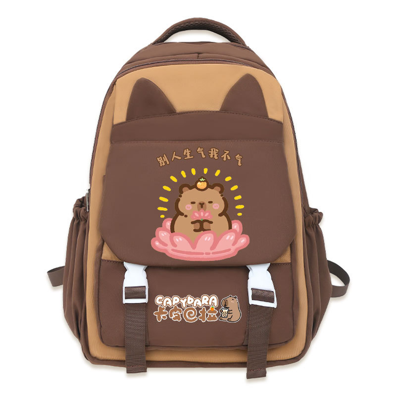 Cute capacious Japanese backpack, with little bears, for students