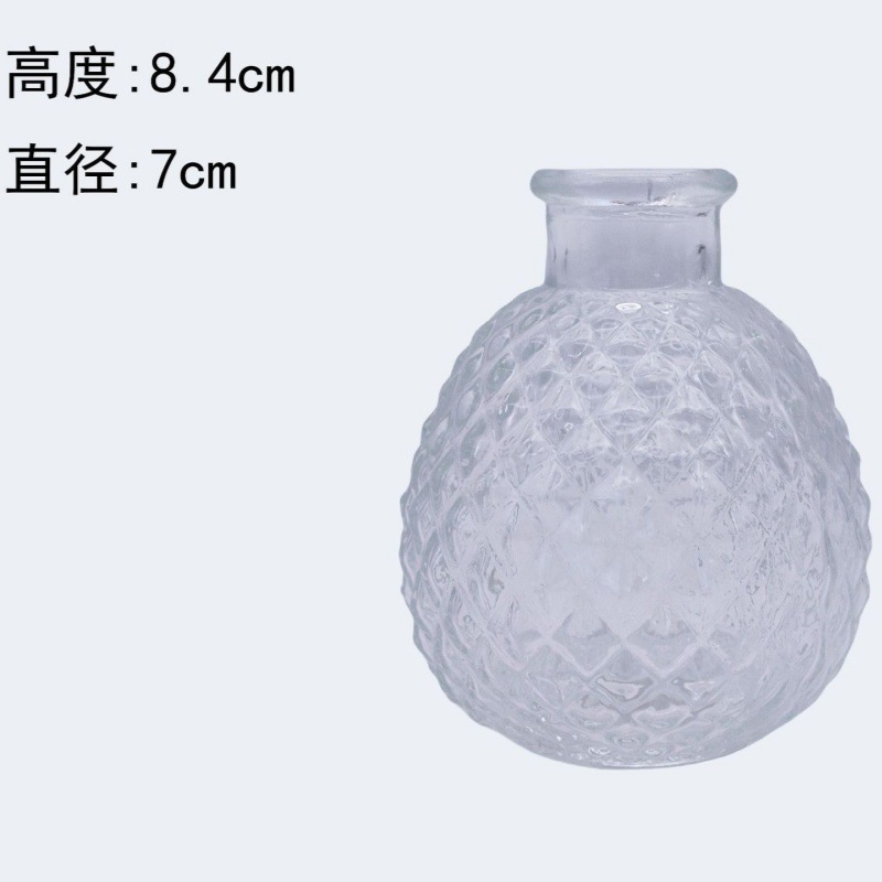 外国貿易卸売ライト高級ハイエンド小さな花瓶セットレトロレリーフフラワーアレンジメント装飾品透明ガラス花瓶|undefined