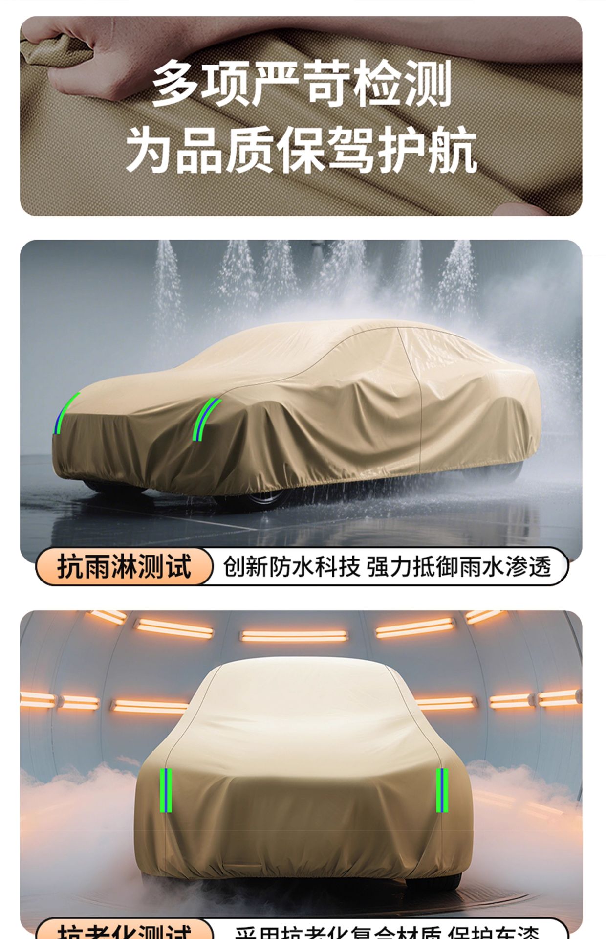 Leiben Car Cover, Sun Protection, Rain and Dust Protection, Heat Insulation, Sunshade, Full Cover, Thickeneded Oxford Cloth, Universal Car for All Seasons