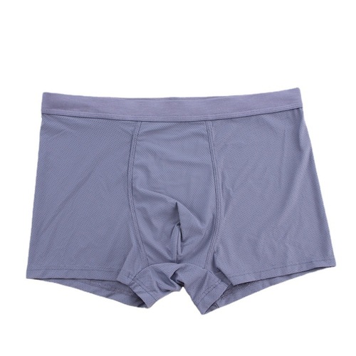 New summer mid-waist men's underwear mesh breathable ice silk men's underwear boxer briefs U convex design boxer briefs