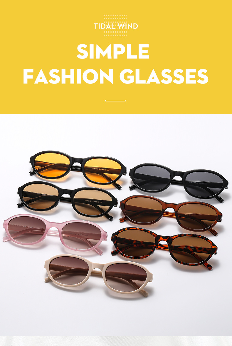 45g Weight Full Frame Glasses Structure Sunglasses Classification PC, UV400 Protection Lens Material Oval Frame Glasses Style Holiday, Travel Occasion Solid Color Pattern All Seasons Season Women's Gender Classic Style, Commute Style Classic Style Commute Solid Color PC UV400 Protection Oval Frame Full Frame Women's Sunglasses 4