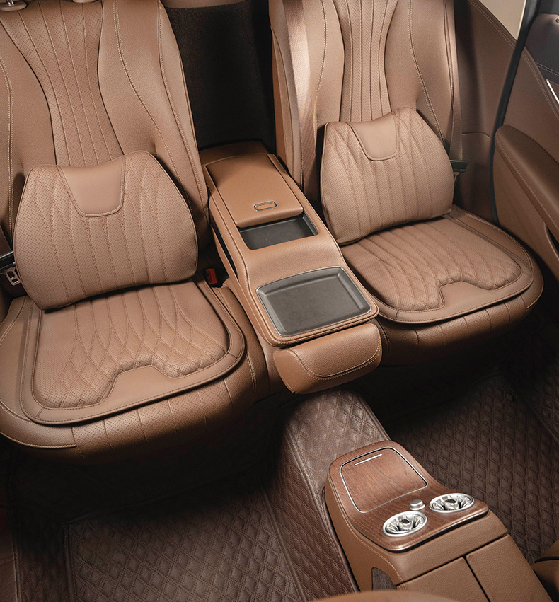 Car seat cushion four seasons universal lumbar integrated seat main driving ventilated cushion single-piece ventilated and breathable seat cushion