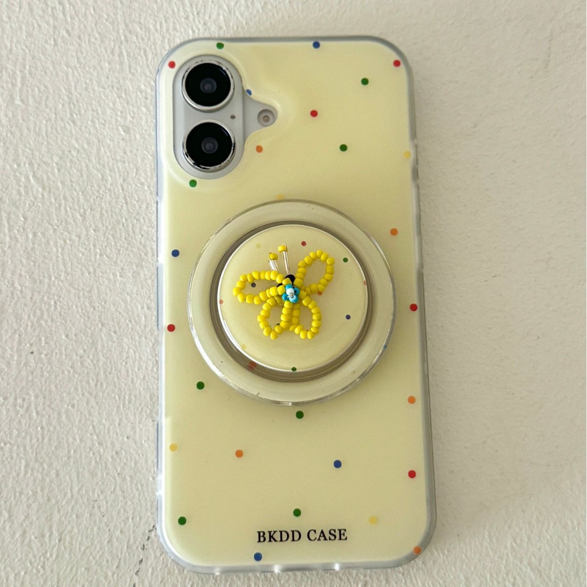 El arco de lunares de color ins es adecuado para iPhone15/16 funda para teléfono móvil 14Pro magnético 16ProMax femenino 13P