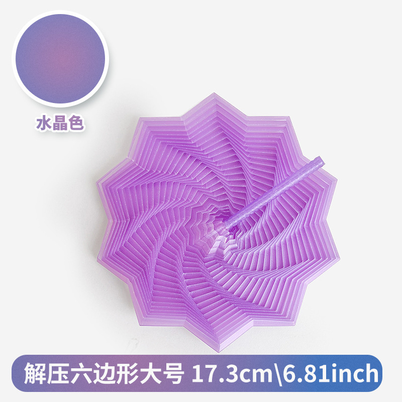 跨境热销减压3D打印感官烦躁之星六边形带手柄解压多边形玩具批发|undefined