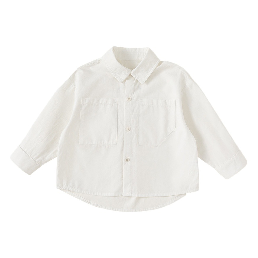 Youbao ropa para niños primavera nuevos productos camisas para niños de manga larga de color sólido camisa de ropa para niños de estilo simple CY84030